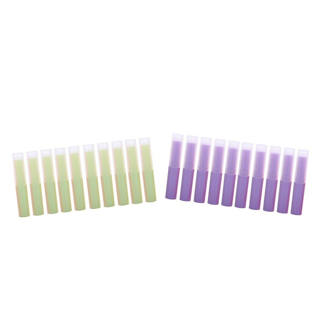 20Pcs Empty Lipstick Tubes Lip Balm Containers DIY Makeup Tools