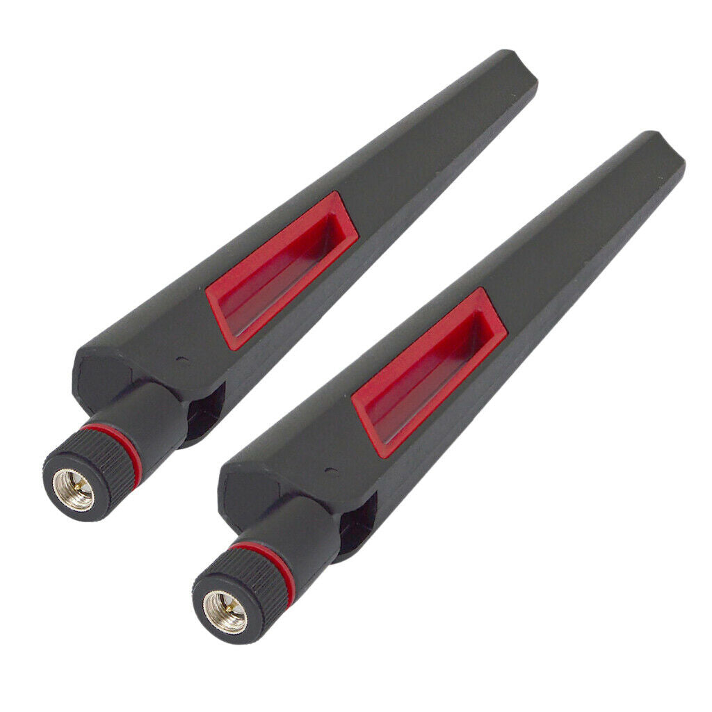 2 Packs Dual Frequency High Enhanced WiFi Router Antenna Male Connector