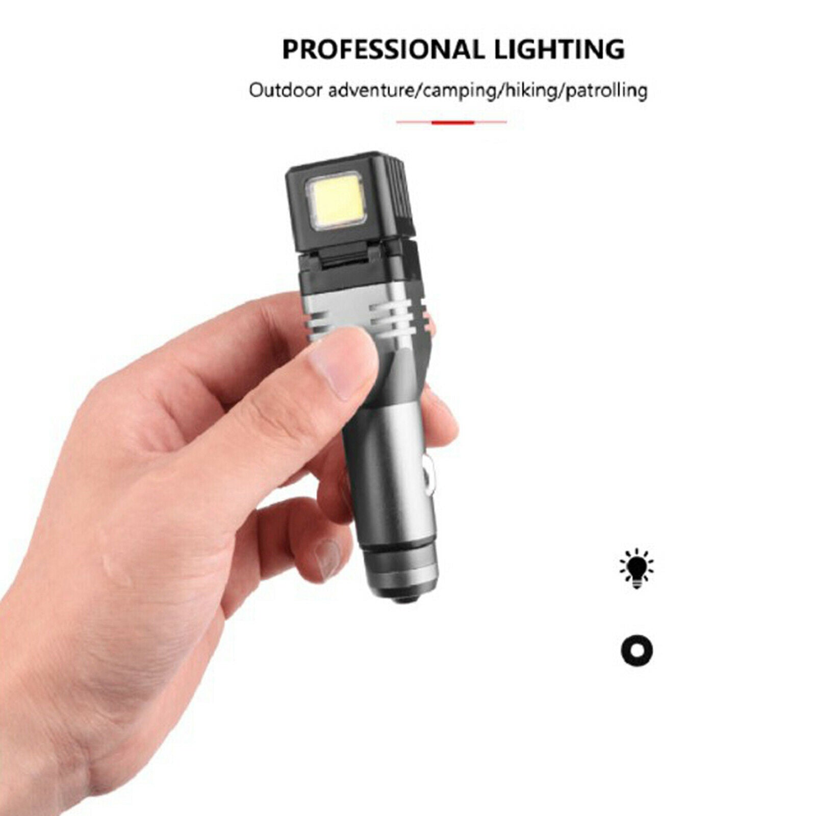Foldable Waterproof LED Lamp Mountain Bike Head Light XPG+COB Flashlight