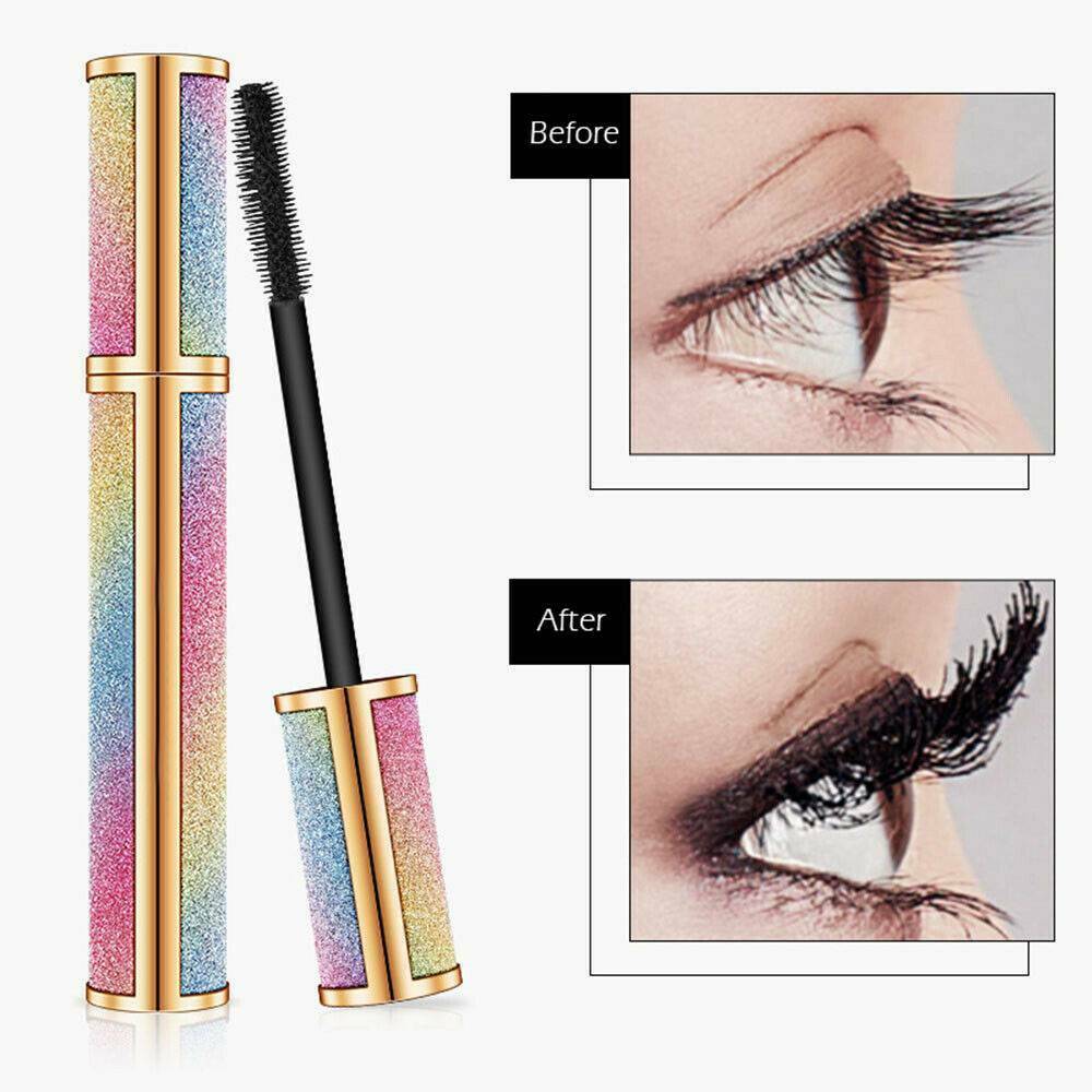 Black 4D Starry Silk Fiber Lash Waterproof Lengthening Thick Eye Lashes