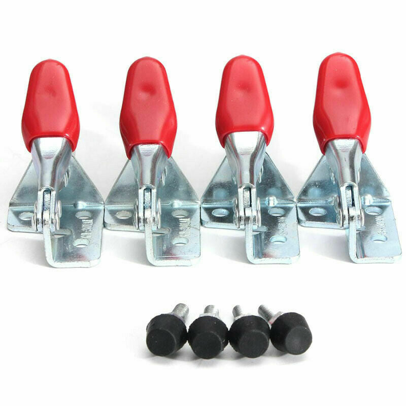 4pcs Red Toggle Clamp GH-201A 201-A Quick Release Tool Horizontal Clamp Hand DKS