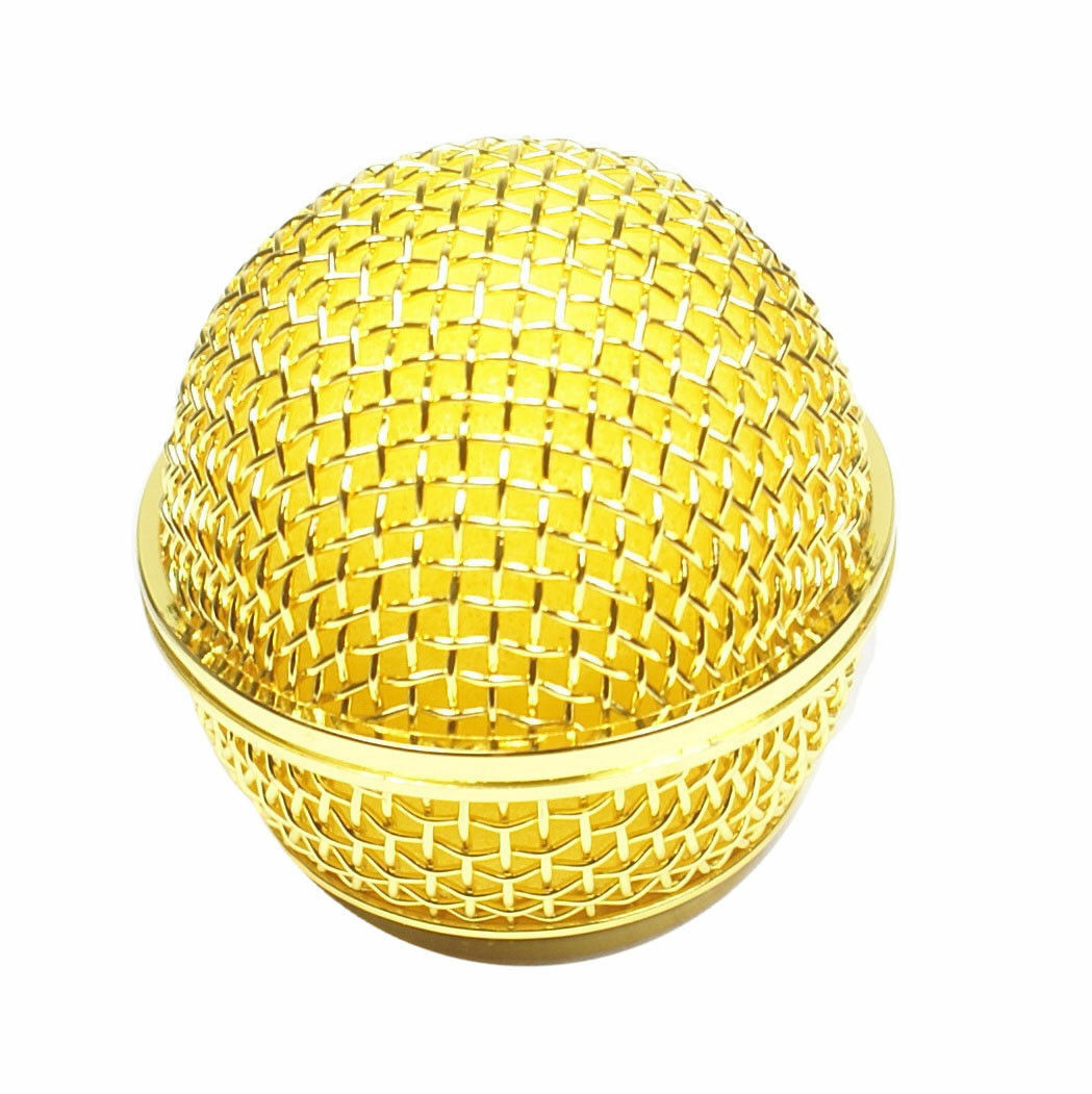 Ball Head KTV Microphone Grille Golden For shure Vocal Mic Handheld SM58 Beta58A