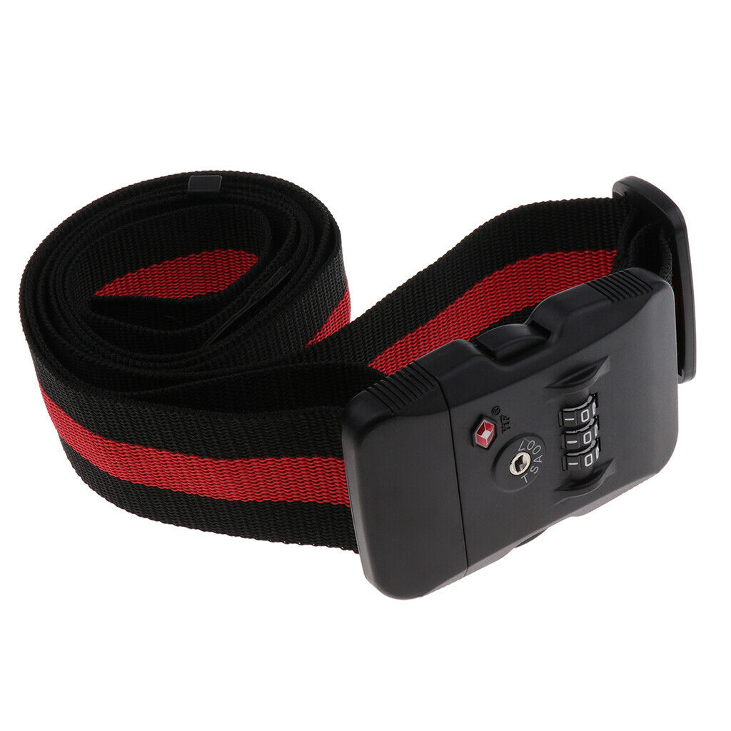 Neon Strength Travel Belt Luggage Strap with TSA Combination Lock TSA319C