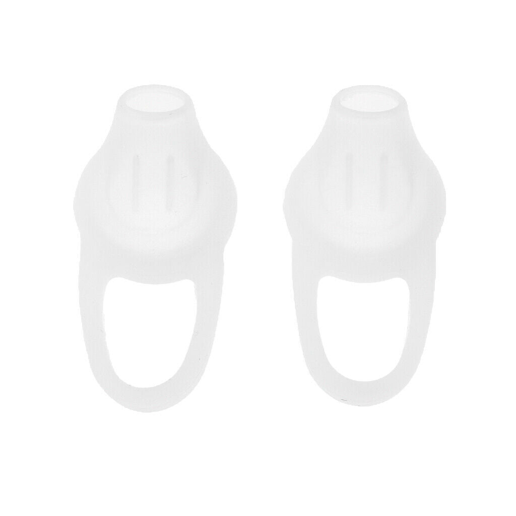 2X 1 Pair Earphone Earbud Cushion Durable Light Silicone Rubber Material White