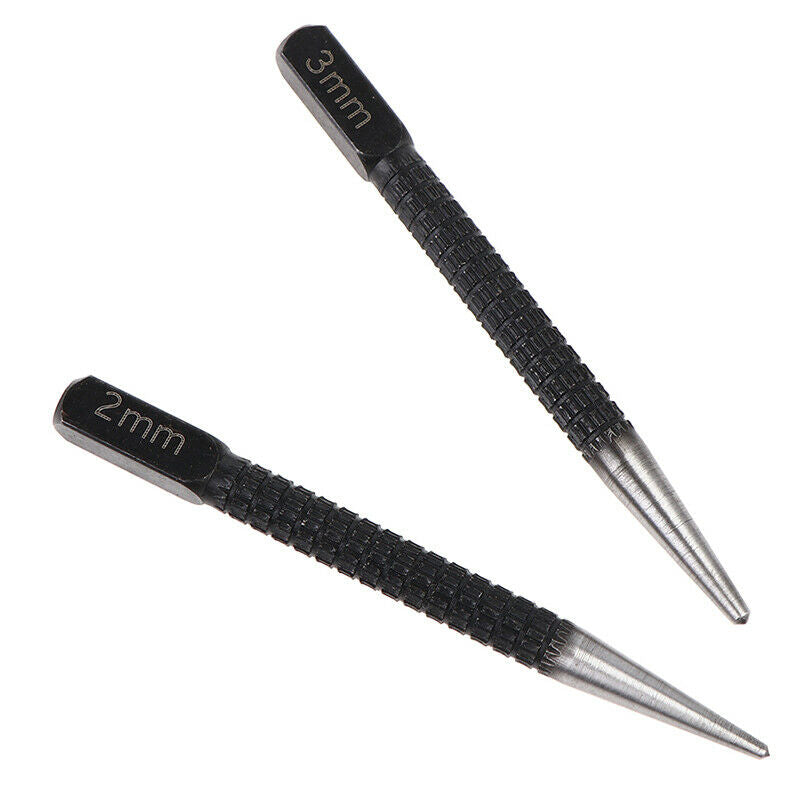 3Pcs/Set Non Slip Center Punch Pin Set Drill Bit Alloy Steel 3/32" Wood Meta KX