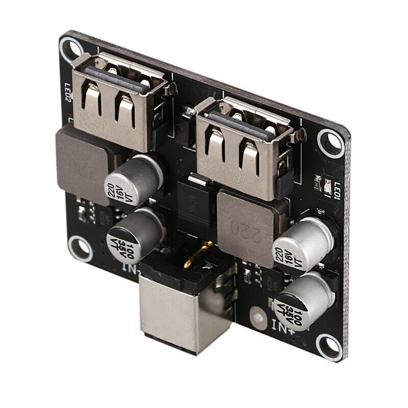 2 Channel Usb Qc3.0 Qc2.0 Dc-Dc Buck Converter Charging  Module 6-32V 9V 12V 2Z2
