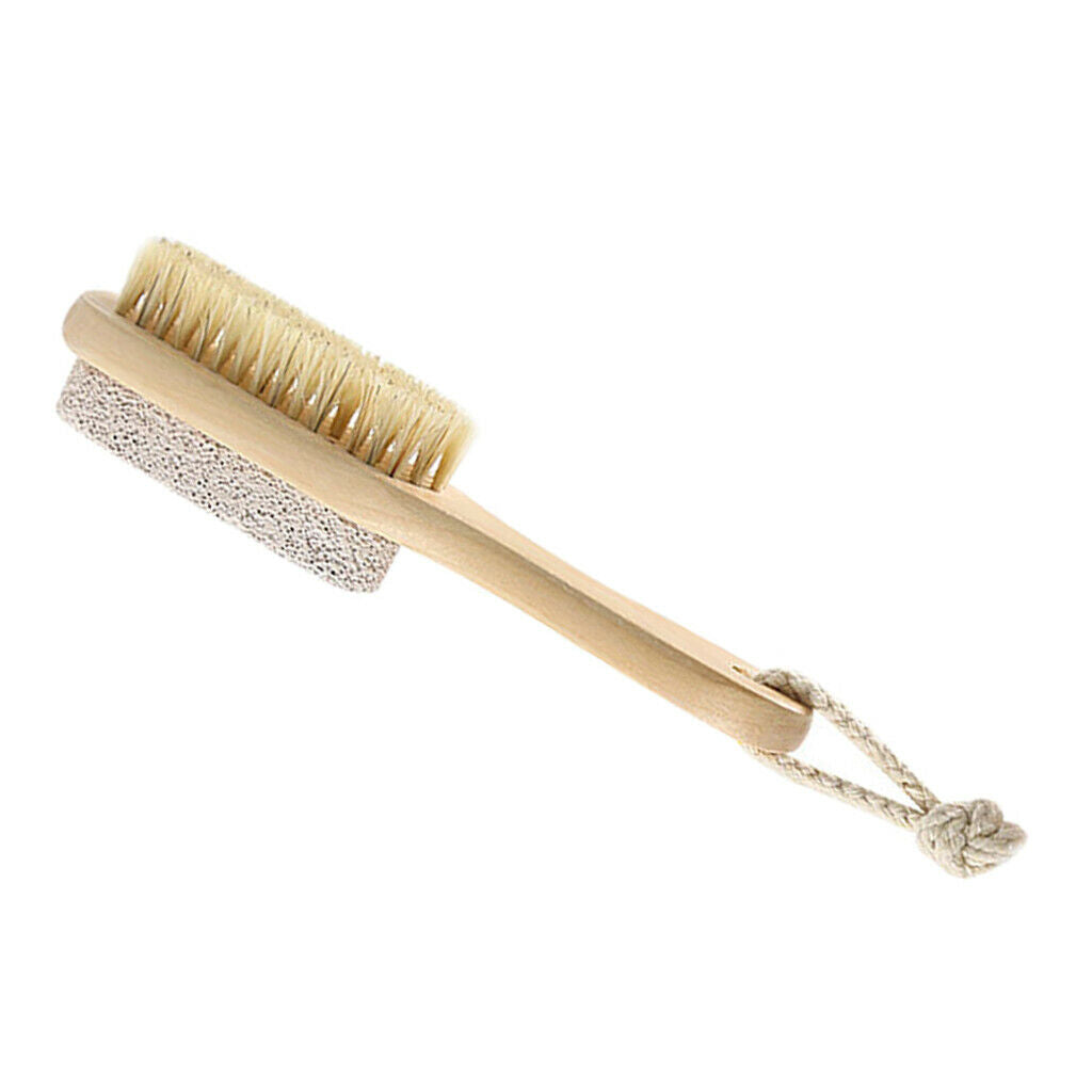 2 in 1 Foot Stone Callus Brush Dead Skin Pumice Scrubber Exfoliate Remover