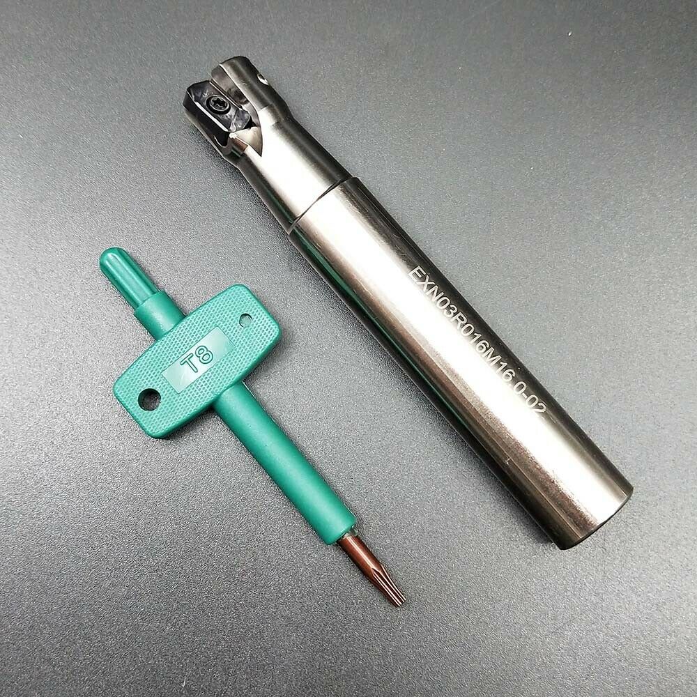 EXN03R016M16.0-02 +10PCS LNMU0303ZER-MJ AH725 2 Flute Milling cutter tool holder