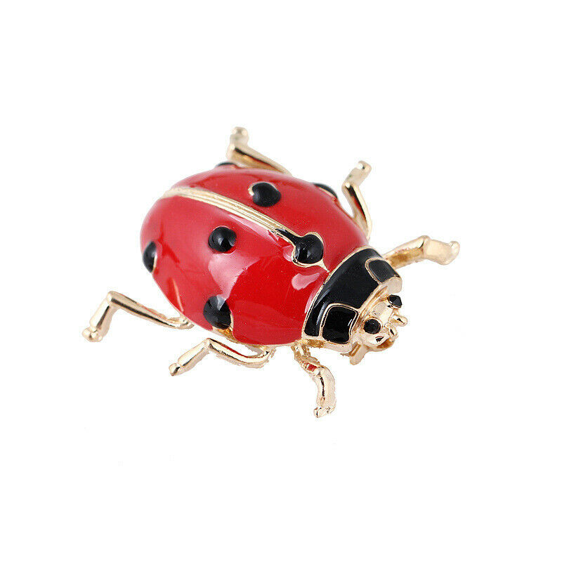 FashionEnamel Red Ladybug Insect Brooches Beetle Pin Scarf Corsage Jewelry Gi TH