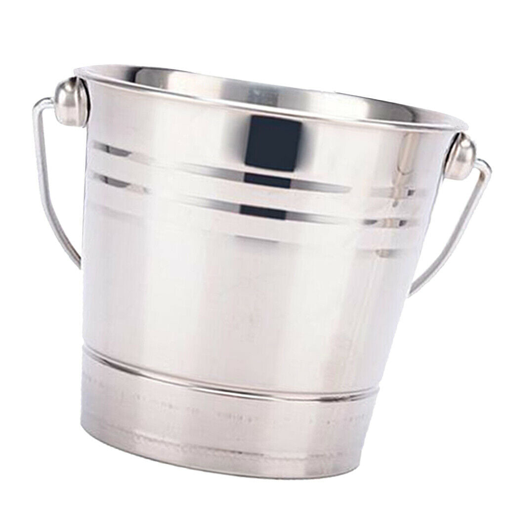Polished Ice Bucket Champagne Wine Beer Cooler Party Cafe Bar Supply 3qt