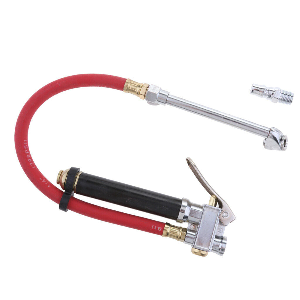 Car Wheel Tire Tyre Air Pressure Dual Chuck Inflator Gun with Quick Connector