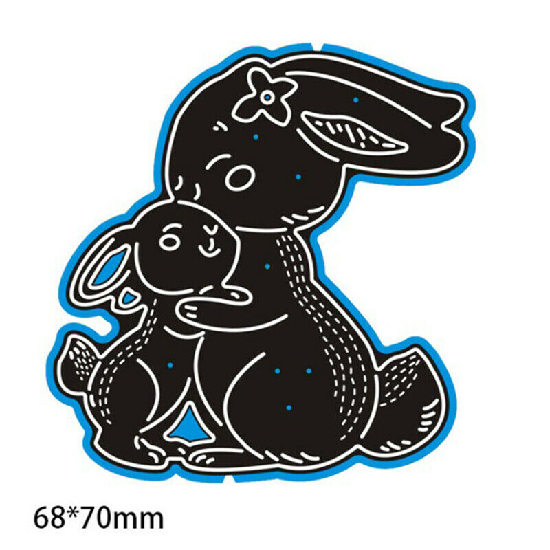 Rabbit Metal Cutting Dies Stencil Scrapbooking DIY Embossing Easter Decor.l8