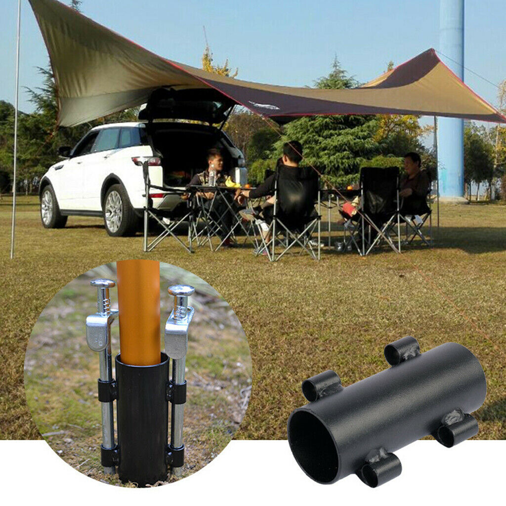 Metal Solid Canopy Pole Holder Sunshade Rod Support Stand Locking Pipe