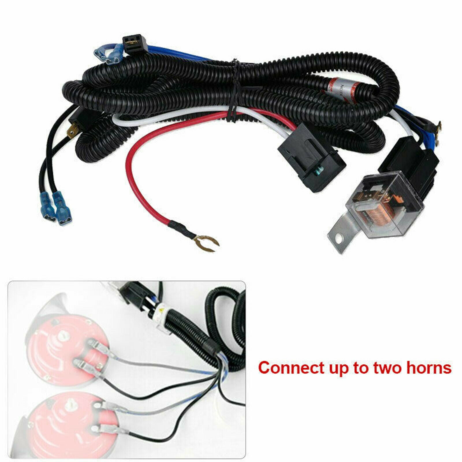 1 Set Horn Wiring Harness Relay Kit Blast Tone Horns Replacement Spare Parts