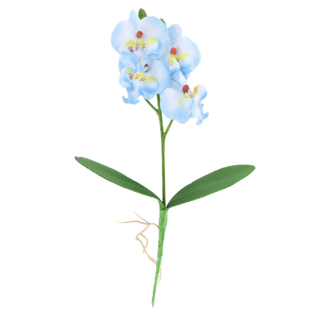 artificial orchid plant potted - 33cm silk flowers wedding decor Blue