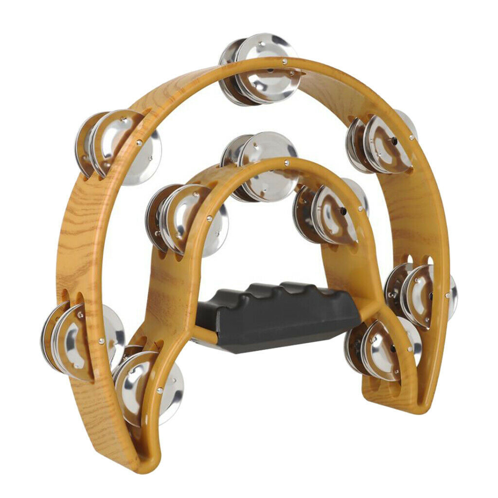 Cutaway Hand Tambourine Double Jingles Adults Children Children