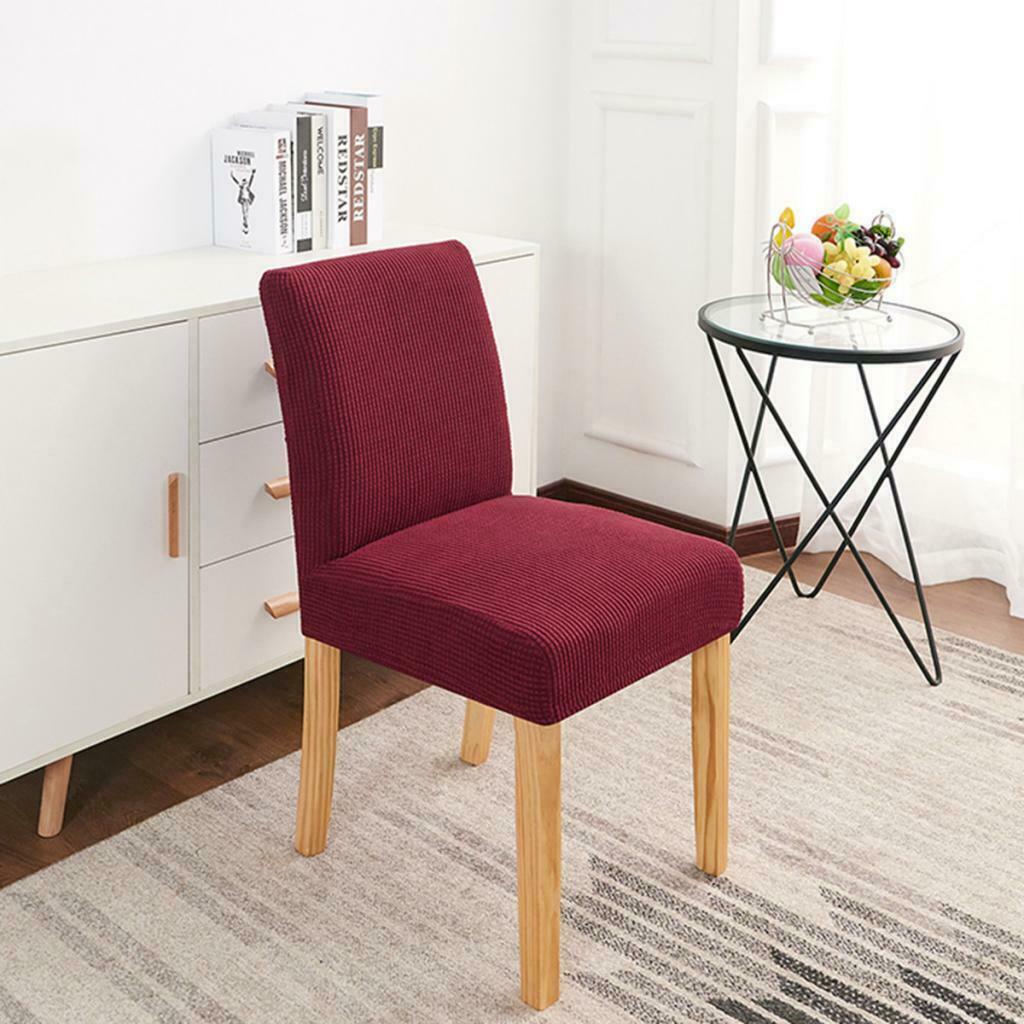 2 Pcs/Set Soft Stretchable Dining Chair Covers, Spandex Banquet Chair Seat