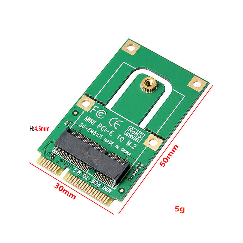 Mini PCI-E to m2 Adapter Converter Expansion Card m2 Key NGFF E Interface for m2