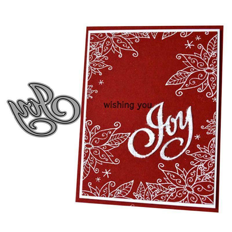 Joy Word Metal Cutting Dies Stencil Scrapbooking DIY Album Stamp Paper Cards