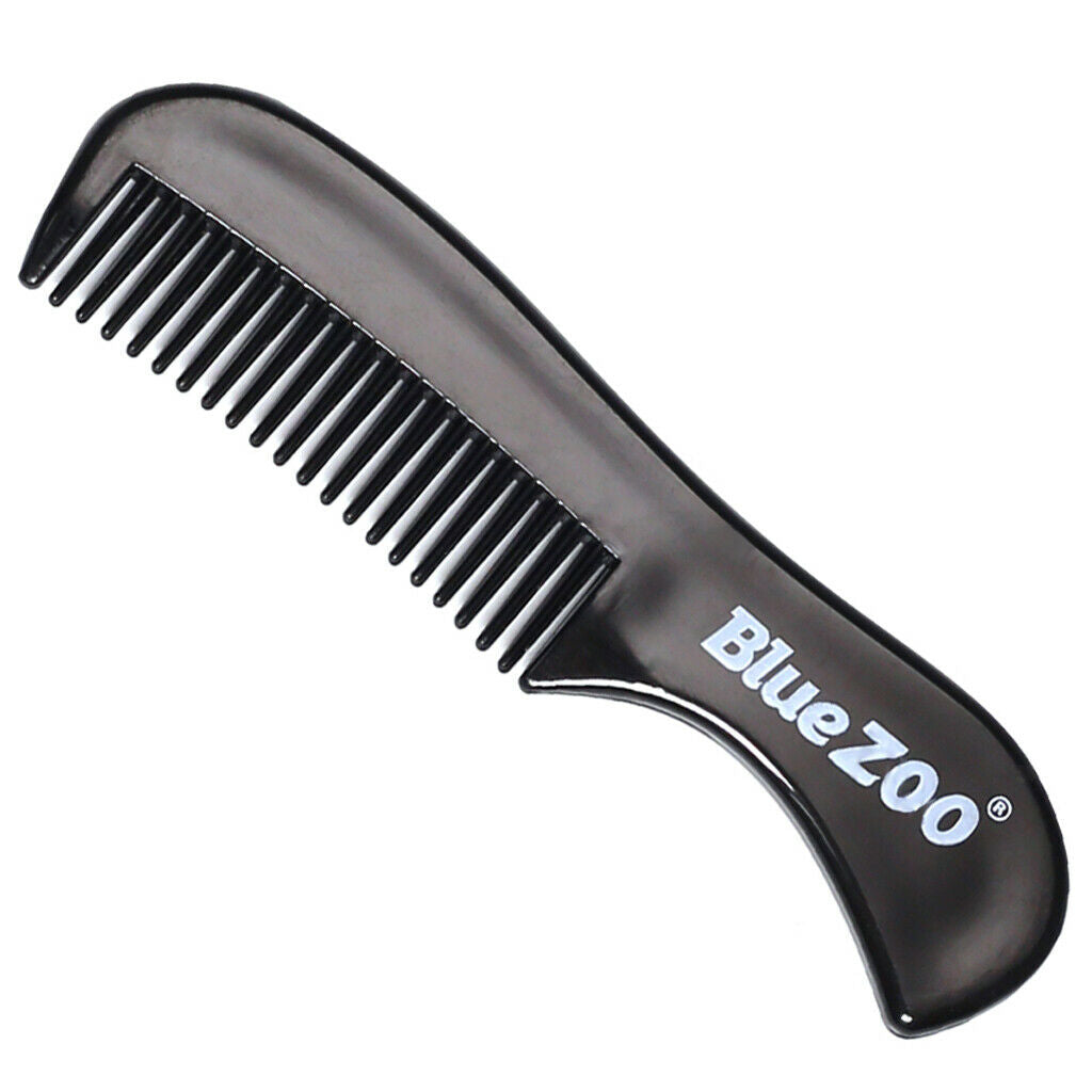 1 Set Men Beard Mustache Styling Scissors with Comb and PU Bag Kits Black
