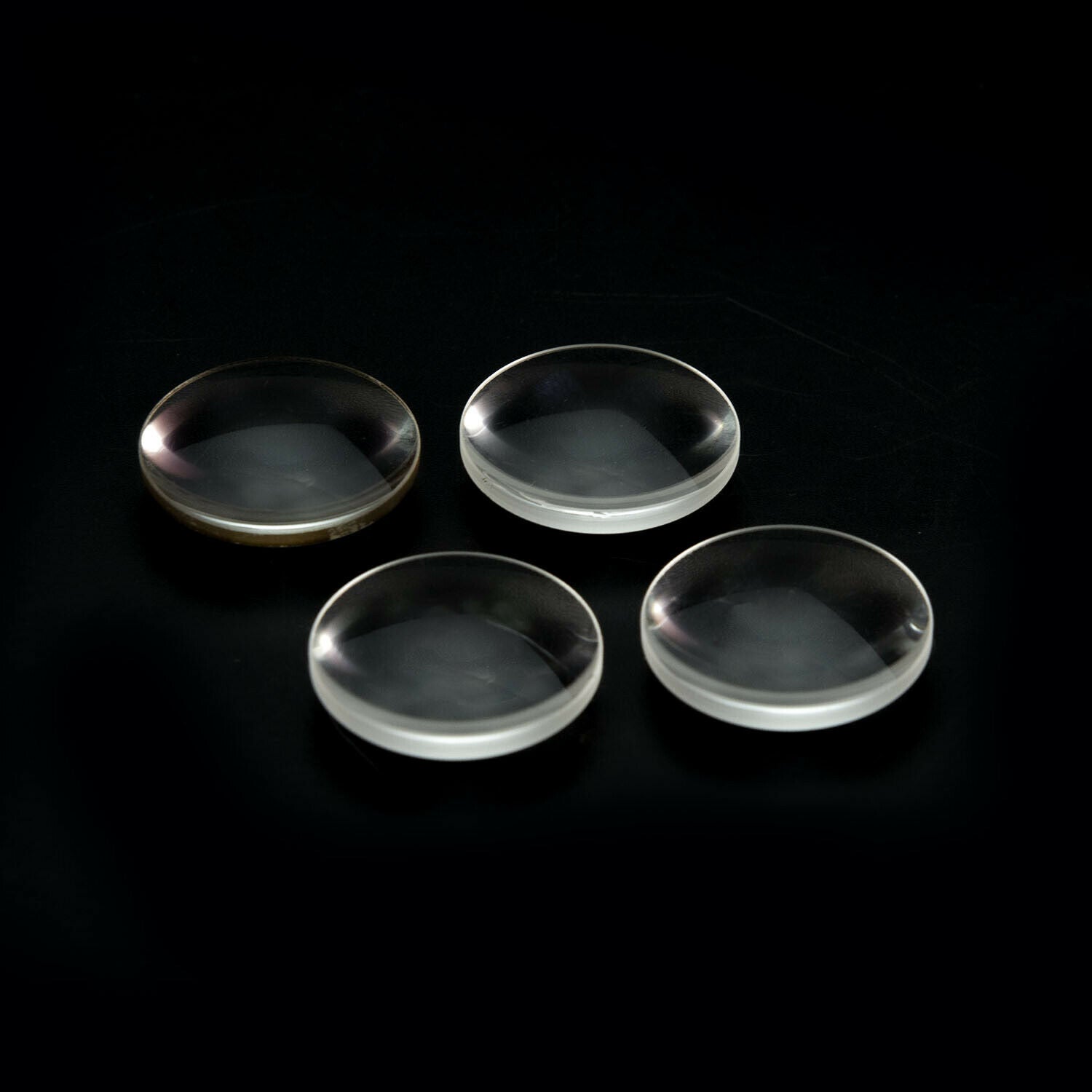 24mm 5PCS Double Convex Lens Magnifier Defective Circle Optical Glass Prism
