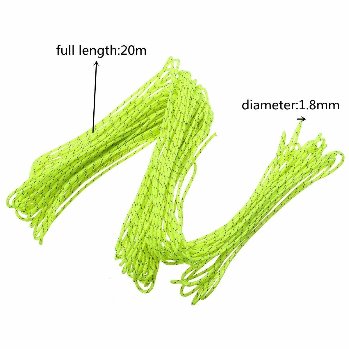 Campings Rope Reflective Paracord Tent Cord Camping Line Guyline Guy Strand New