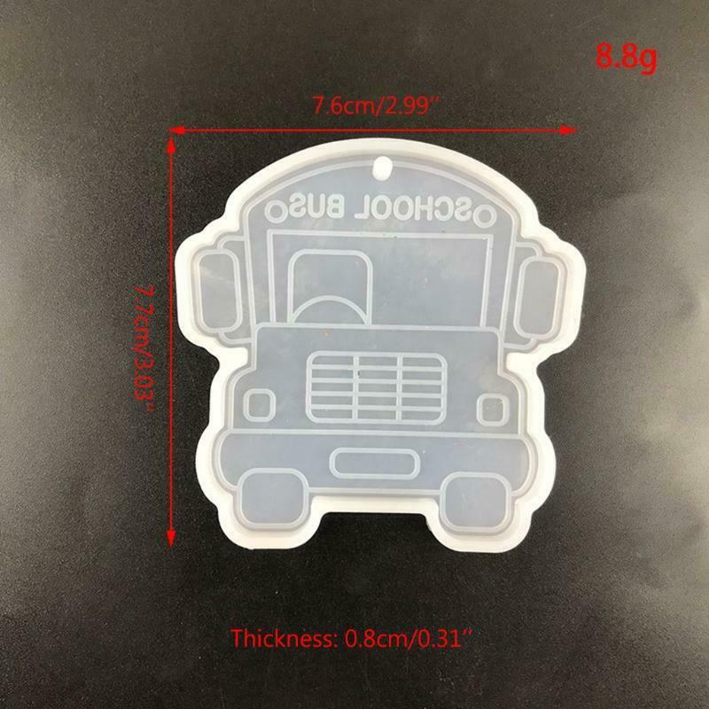 Cartoon School Bus Keychain Mold Epoxy Crystal Silicone Mold Customized Mold