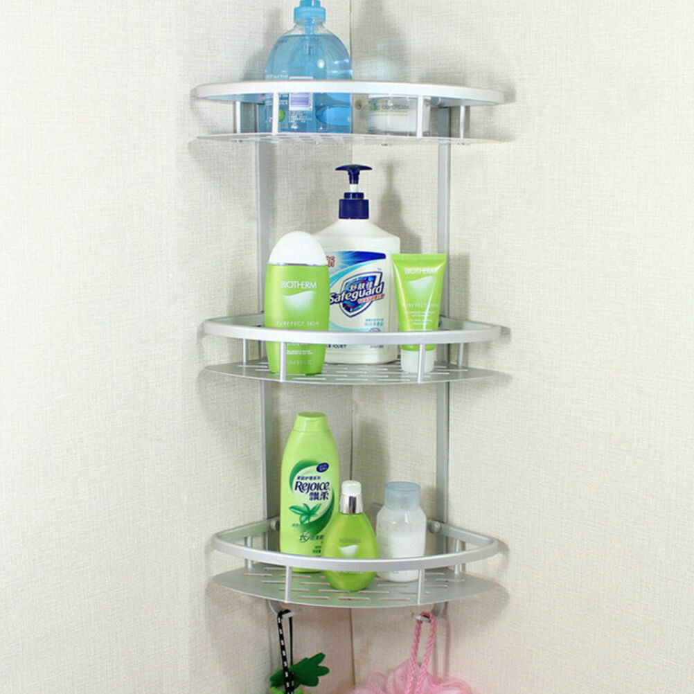 Bathroom Accessories Space Aluminum Shower Caddy Wire Basket Storage Shelves BDA
