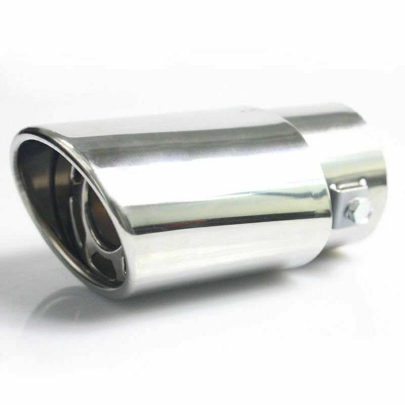 Chrome Stainless Steel Car Round Exhaust Pipe Tip Tail Muffler Cover Universal