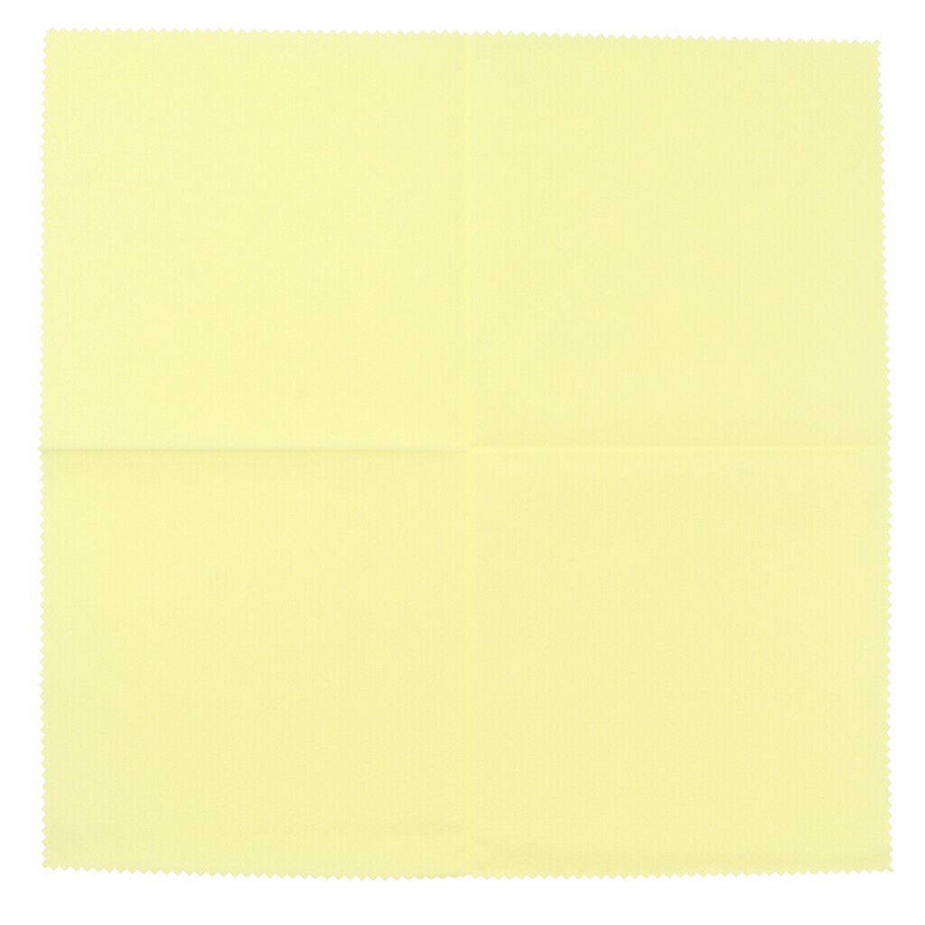 1 Piece Microfibre Cleaning Polishing Cloth for Musical Instrument Yellow