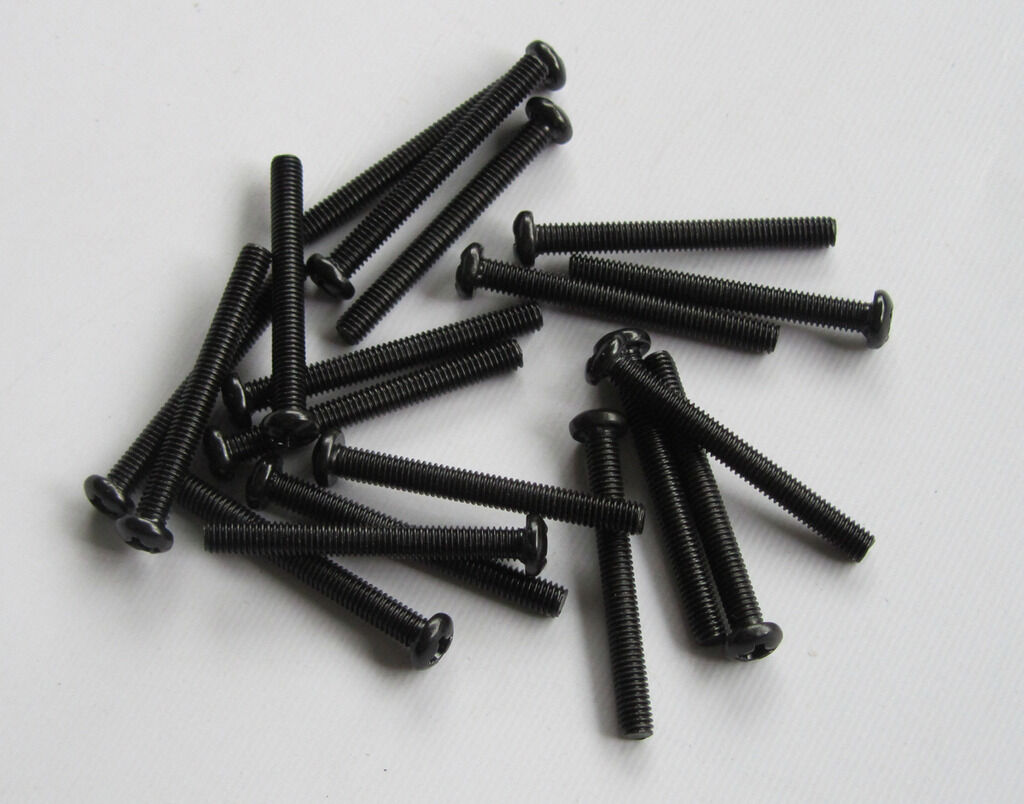 20x Meric Size Humbucker Pickup Screw Pickup Height Adjustment Screws Black