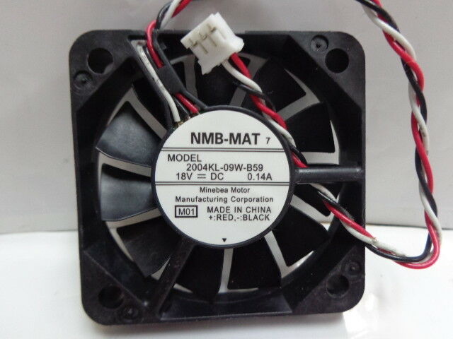 For NMB 2004KL-09W-B59 Ultra-thin Daul ball cooling fan 18VDC50×50×10mm 3pin