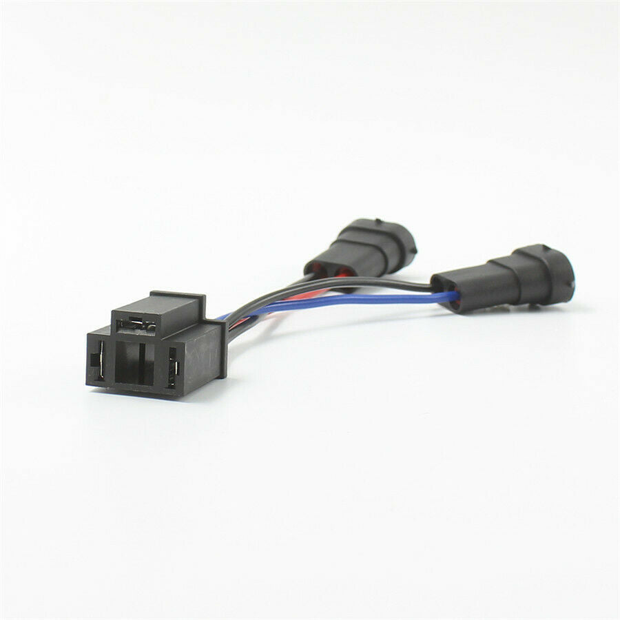 1 Pair H9/H11 Male Adapter to H4 3-prong Female Socket Conversion Wiring Harness