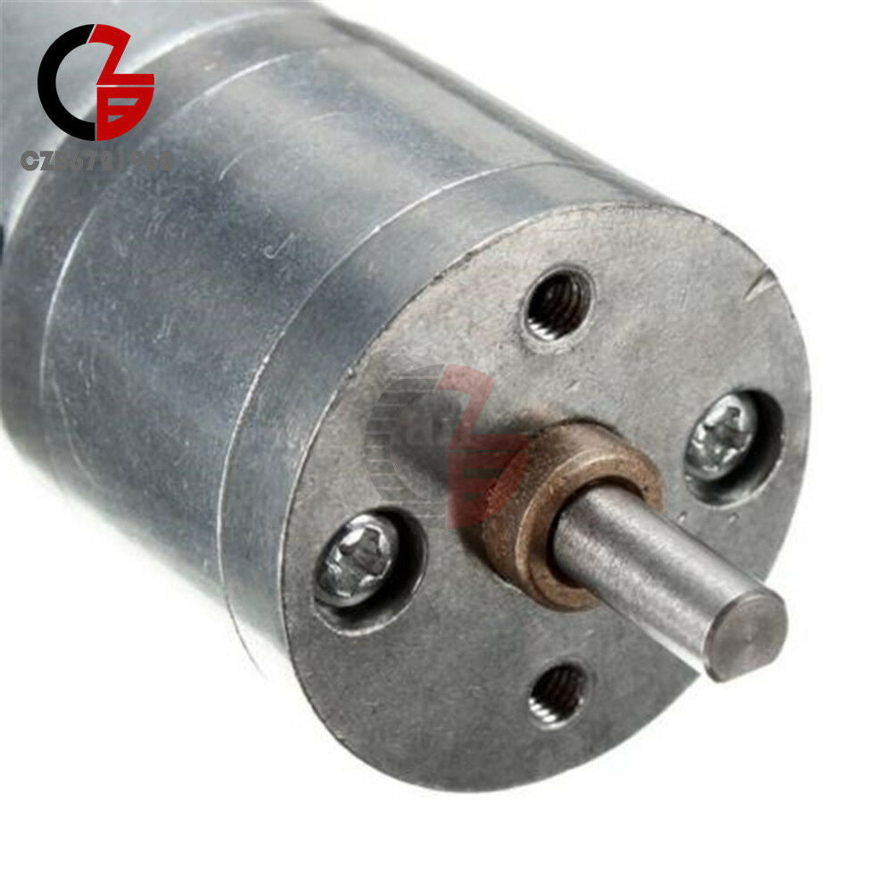 Micro Speed Reduction Gear Motor Electric 12V DC 60RPM Powerful Torque 25mm Dia