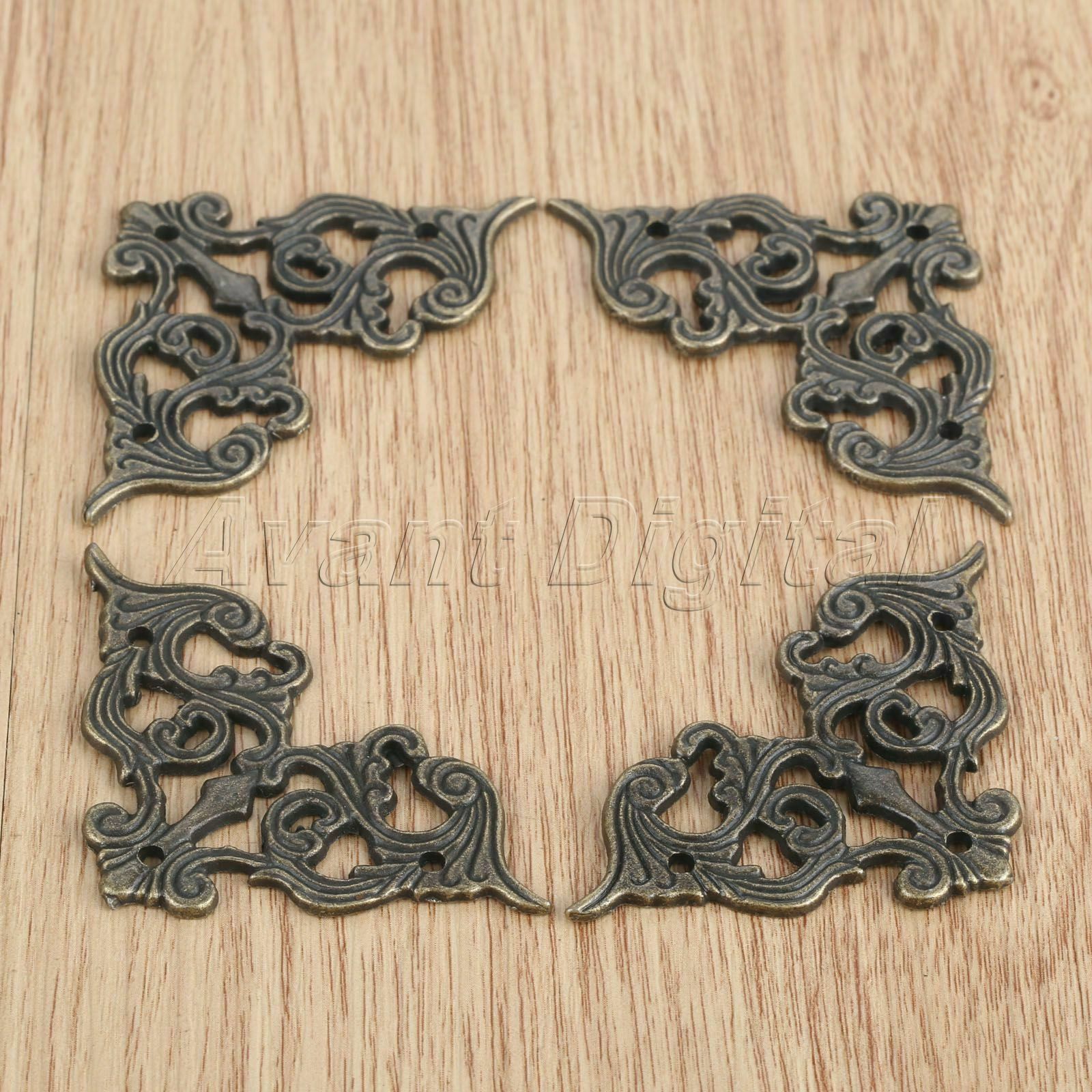 4Pcs 62*35mm Butterfly Jewelry Box Scrapbooking Retro Corner Flatback Protector