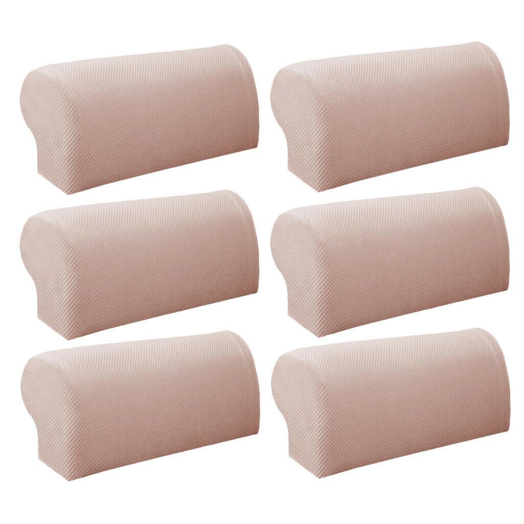 3 Pairs Thickened Stretch Polyester Sofa Armchair Armrest Covers Slipcovers