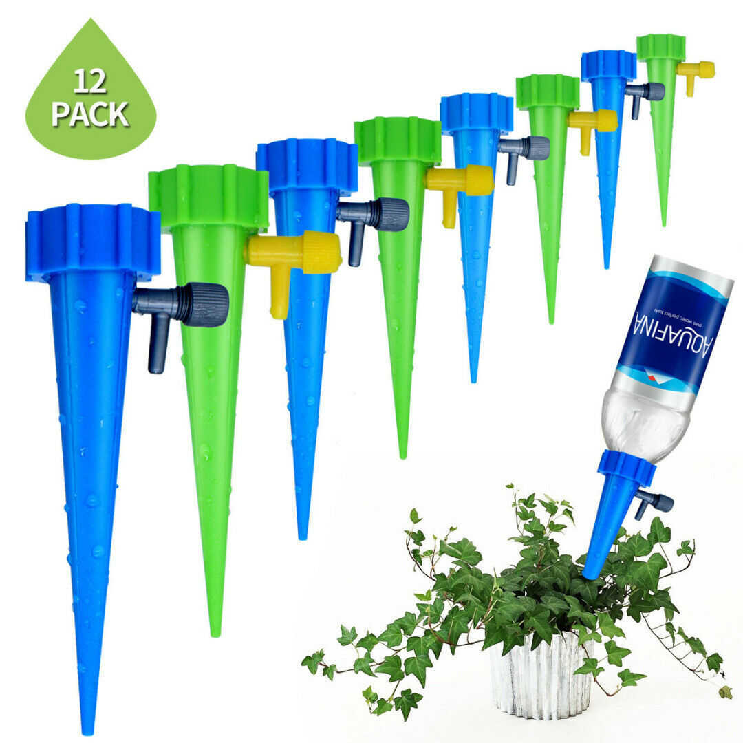 12x Plant Self Watering Spikes Automatic Drip Irrigation Devices Tool