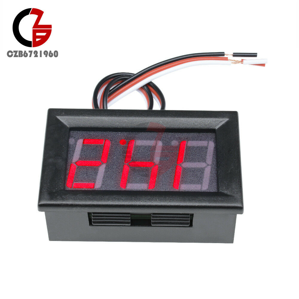Red 3 Wire 0.56" DC 4.5-30V LED 3 Bit Digital Voltmeter Panel Accurate Meter