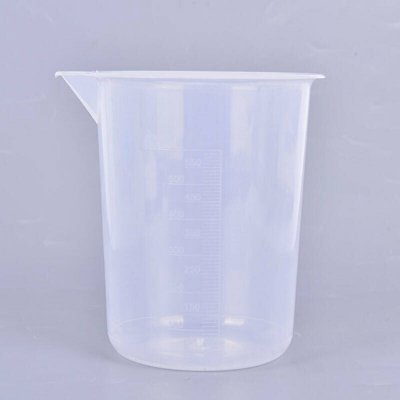 600mL Plastic Measuring Cup For Laboratory Beaker Graduated Cup Kitchen B.l8