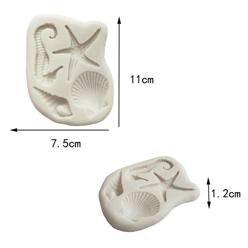 Marine Life Silicone Mould Craft Soap Fondant Cake Chocolate Candle Molds