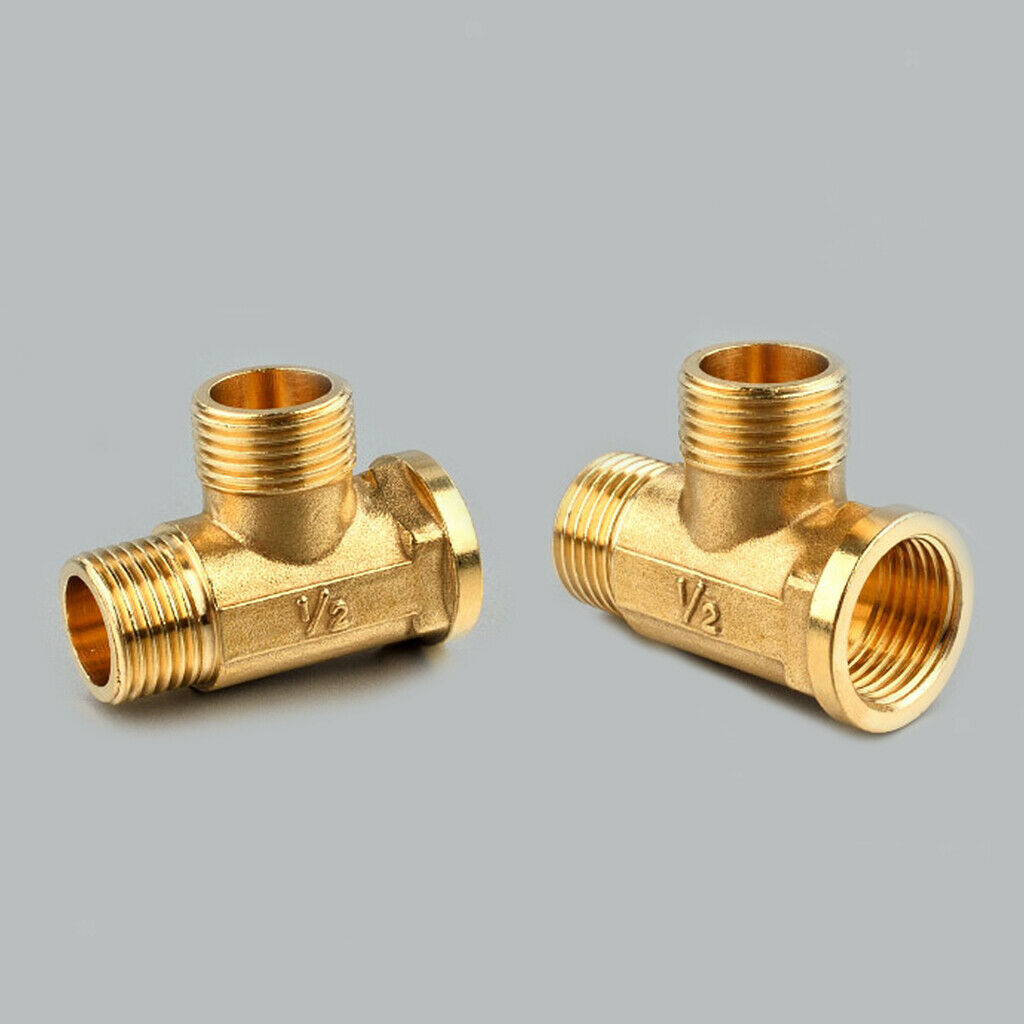 1/2 inch Male x  Male x Female Thread Pipe Tee Fitting Adapter Tube 3 Way