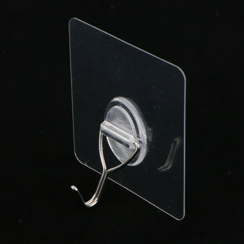 Heavy Duty Hooks Adhesive Hooks Transparent Reusable Seamless Hooks, Bathroom