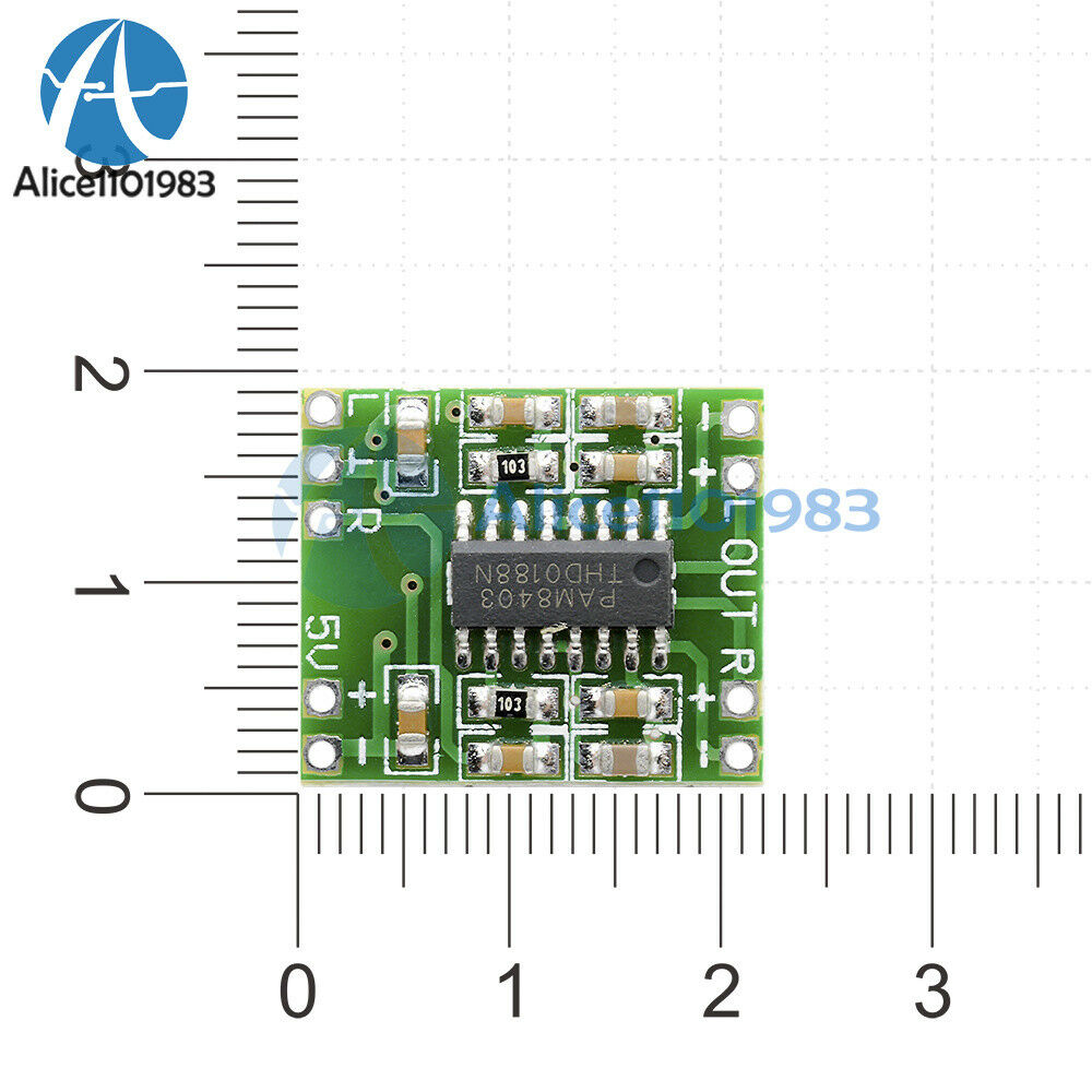 5PCS 2 Channels 3W Digital power PAM8403 Class D Audio Amplifier Board USB DC 5V