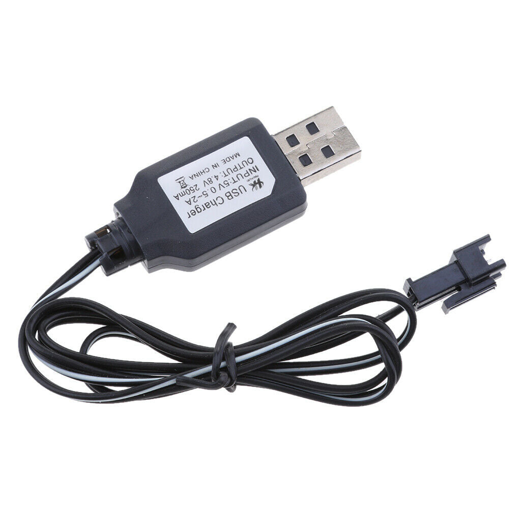 4.8V 250mA Battery USB Charging Cable Ni-Cd Ni-MH SM Adapter for Toys Car