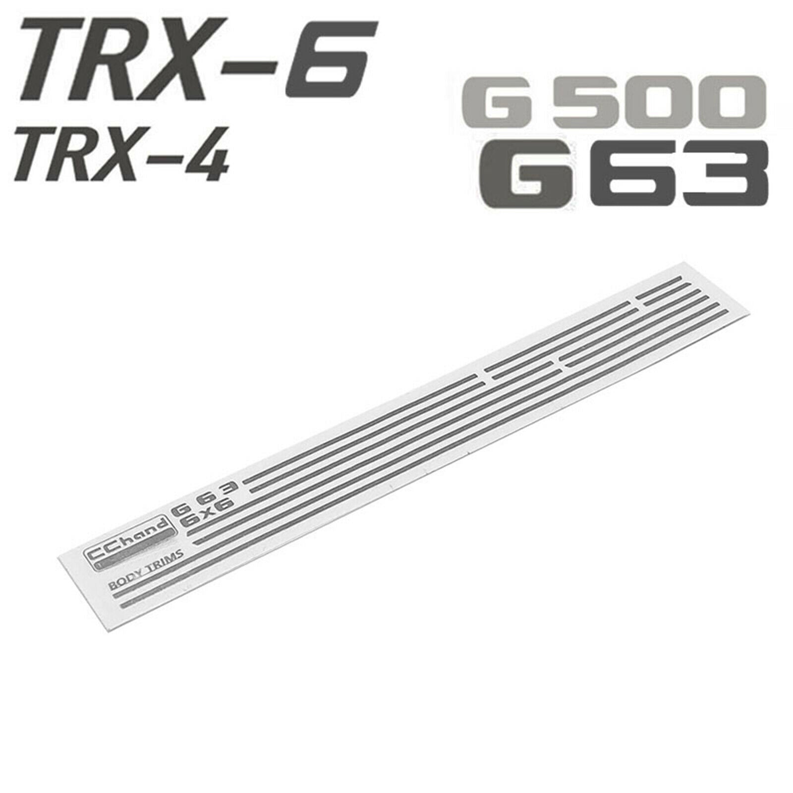 For TRAXXAS TRX6 Benz 6X6 G63 Truck Body Shell Waterproof Cars Decorative Strip