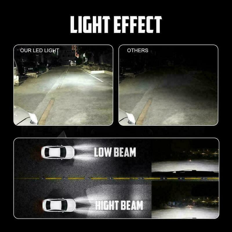 4 pack H1 Super White 6000K 55W 12SMD 5050 LED Headlight Bulb Kit Driving Light