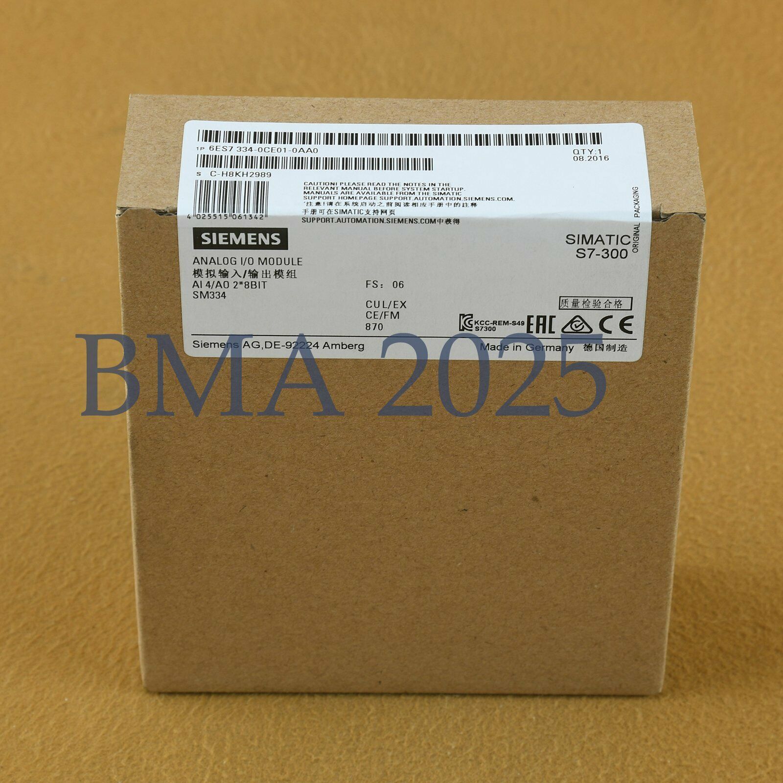 New 6ES7334-0CE01-0AA0 6ES7 334-0CE01-0AA0 1year warranty DHL free ship SM9T