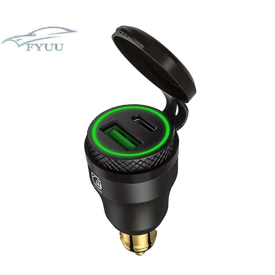 For BMW QC3.0USB Type C PD Hella DIN Plug Socket Fast Charger Adapter Waterproof