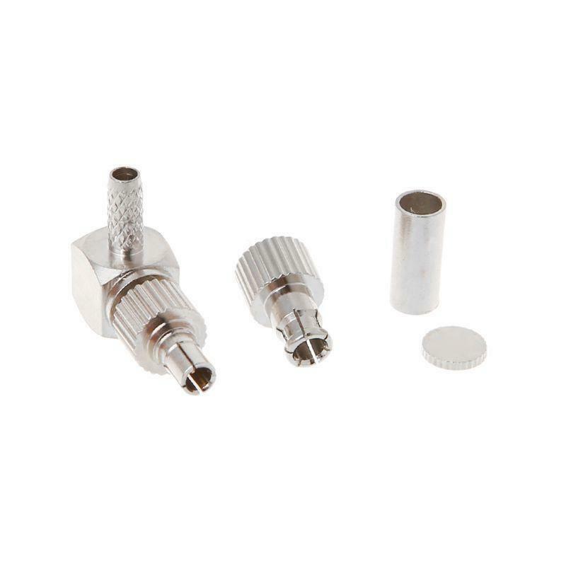 2 In 1 TS9/CRC9 Male Right Angle RF Connector Coaxial Adapter For RG174/178/316