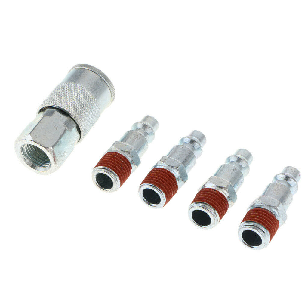 5x Universal Quick Coupler Set Air Fittings Connector Kit 1/4" NPT Tools
